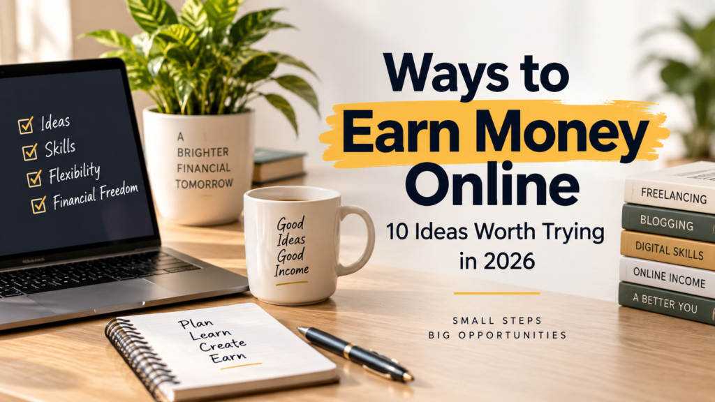 Ways to earn money online in 2026 with freelancing, blogging and digital skills