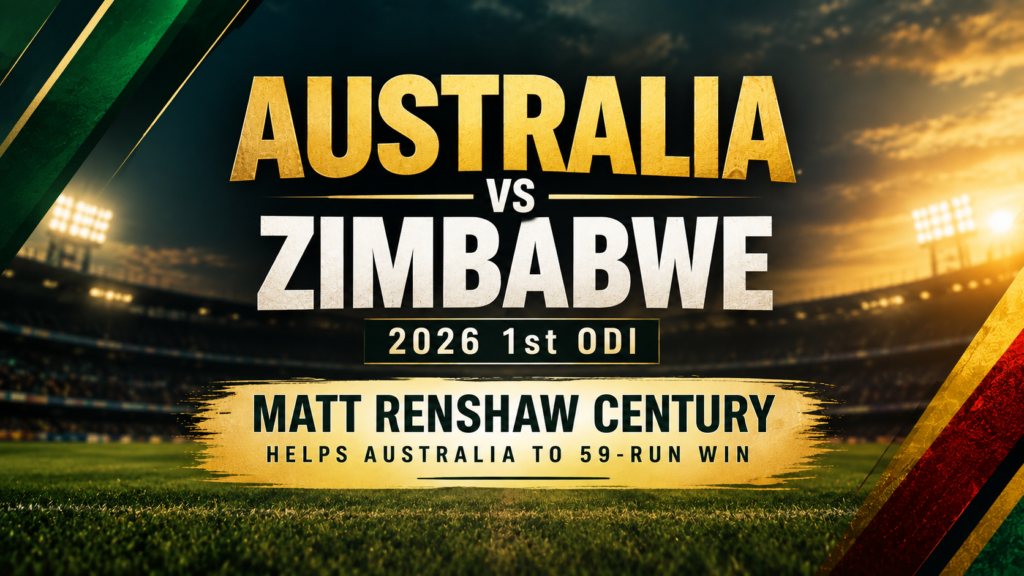 Australia vs Zimbabwe 2026 1st ODI